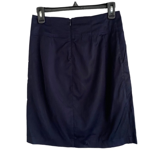Banana Republic Navy Blue Pencil Skirt Classic Career Size 0 - Picture 2 of 8